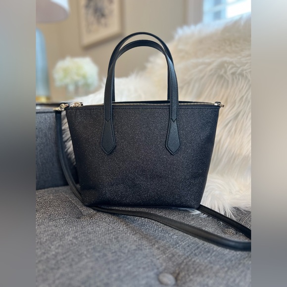KATE SPADE New York Black Glitter Joeley Small Crossbody Satchel - Picture 3 of 10